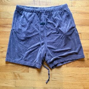 FEAR OF GOD ESSENTIALS Terry Shorts Plum Purple Sweat Shorts Size Large